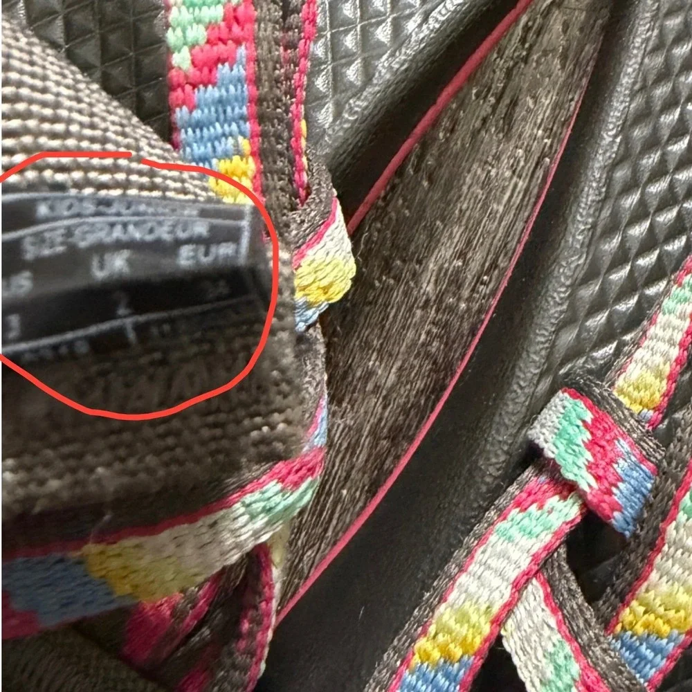 Chaco Sandals Kids Junior Multi Color Straps‎ Gray Pink Athletic Sport Size 3